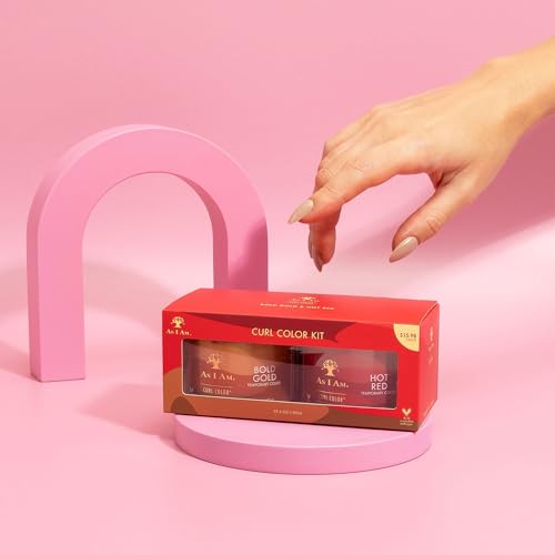 As I Am Curl Color Kit - Bold Gold & Hot Red - 12 ounce - Color & Curling Gel - Temporary Color - Medium Hold - Vegan & Cruelty Free