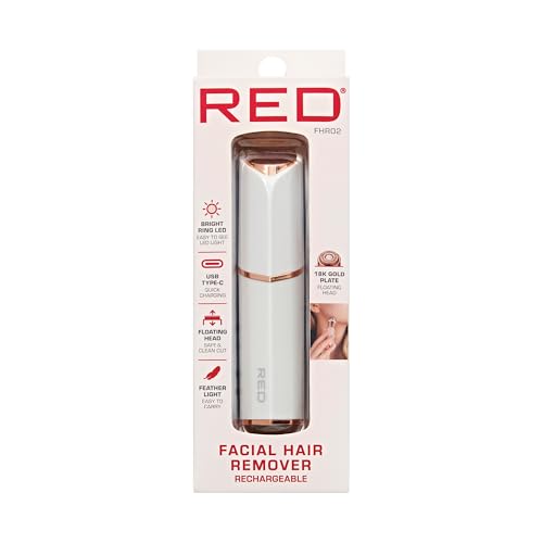 Rechargeable Facial Hair Remover for Women Painless Smooth Trimmer for Upper Lip, Chin & Face 18K Gold-Plated Floating Head USB-C Shaver