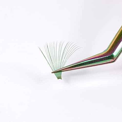 Colored Eyelash Extensions Easy Fan 8-15mm Mixed Dark Green D Curl Easy Fanning 0.07mm Self Premade Volume Lash