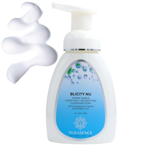 YUNASENCE BLICITY NU Cosmic Shield Purifying Detoxifying Cleansing Foam, 8oz. All skin types. Helps Defend Skin Against City Stress & Pollution.