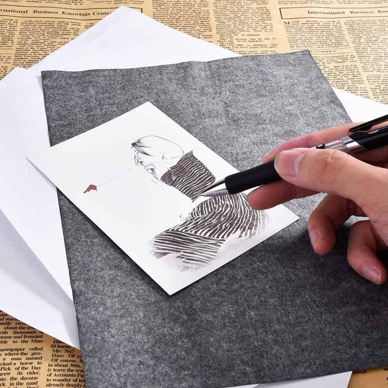 Carbon Paper Transfer Sheets with Embossing Styluses - A4 Black 200 Sheets