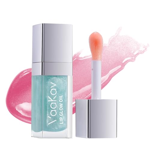 Color Changing Lip Gloss - Non-Sticky Hydrating Lip Oil, High Shine Glassy Finish, PH Reactive Tinted Lip Plumper, Long Lasting Moisture & Glow (02 PURPLE PEACH, 1 Count)