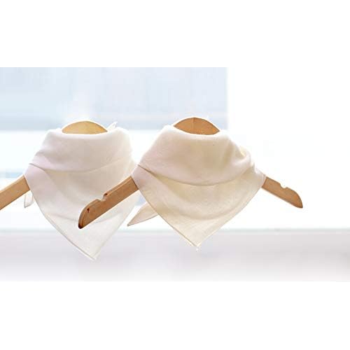 Angel-in-Moms [10 Packs] Organic Cotton Cloth Soft Muslin Gauze Handkerchief Washcloths, Wide Size 14 inch x 14 inch, Facial Cleansing Cloths, Hankies Makeup Remover Towel (Organic Embossing)