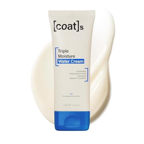 COATS Triple Moisture Water Cream ? Preppy Skincare- Lightweight Gel Moisturizer, Non-Greasy, for Balanced Skin, Lightweight Hydration, Barrier Repair, Clean Ingredients, Fragrance-Free- 30 Day Supply