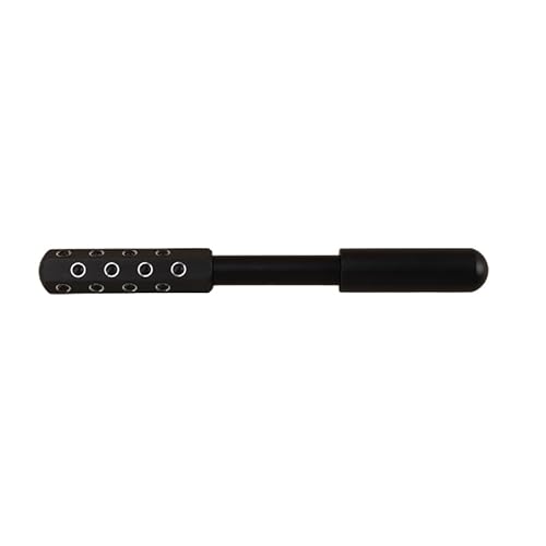 24-Stone Facial Roller - Cooling Face & Neck Massager Tool for Skin Rejuvenation | 360¡Æ Contouring with Germanium Stones & Aircraft Aluminum | Portable 7.6" Beauty Roller - Black