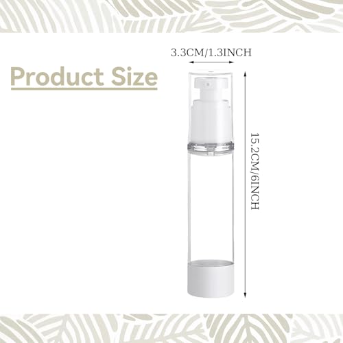 65 Pcs 1.7oz/50ml Clear Airless Pump Bottles for Shampoo Liquid Toiletry Refillable Travel Size Bottles Dispenser, Cosmetic Empty Lotion Pump Containers