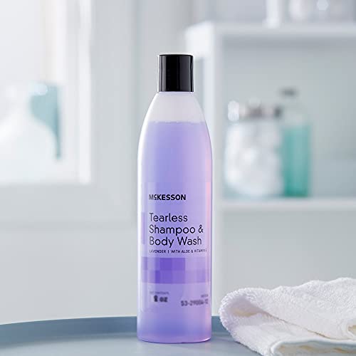 McKesson Tearless Shampoo and Body Wash with Aloe and Vitamin E, Lavender Scent, 8 oz, 1 Count