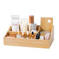 Bamboo Makeup Desk Organizer, Makeup Storage Organization Table Box, Suitable for Desk Organizer and Storage Dressing Table, Bathroom Desk, Counter