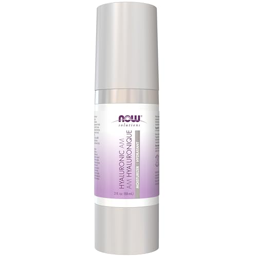 NOW Foods Solutions, Hyaluronic Acid Moisturizer, Smoothing and Toning, Rehydrating to Start Your Day, 2-Ounce