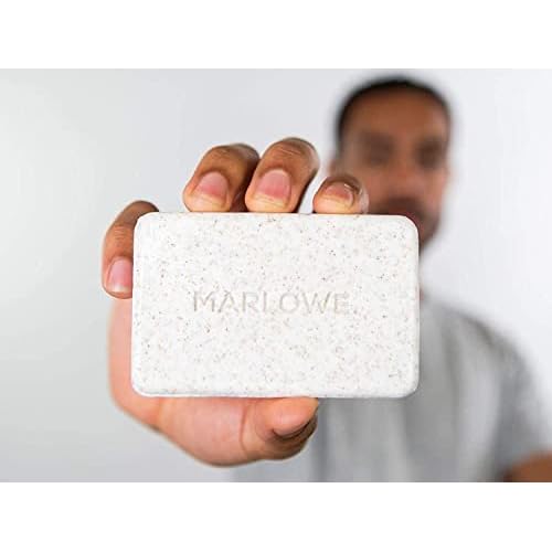 Marlowe. No. 102 Men's Body Scrub Soap 7oz (Variety Pack) | Best Exfoliating Bar for Men | Made w/Natural Ingredients | Green Tea Extract | Features 3 Amazing Scents