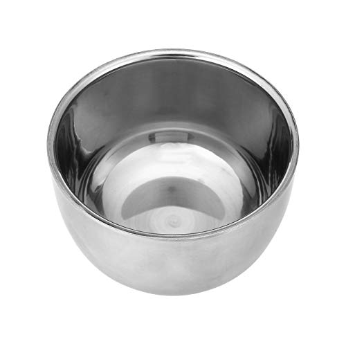 3 In 1 Shaving Brush Set Shaving Soap Bowl & Shaving Stand & Badger Hair Shaving Brush Kit Shaving Cleaning Tool for Men (Silver+soap)
