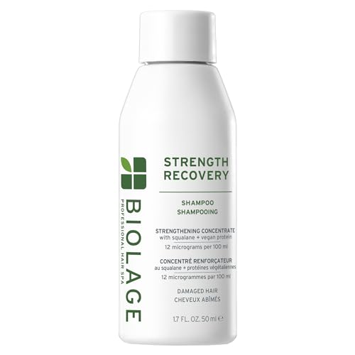 Biolage Strength Recovery Shampoo - Reduces Breakage & Detangles, Instantly Strengthens and Moisturizes, For Damaged Hair, With Olive Squalane & Vegan Proteins, Paraben & Mineral Oil-Free