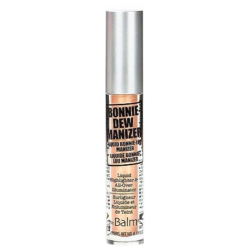 theBalm Bonnie-Dew Manizer Liquid Highlighter, Skin Perfector, Long-Lasting, Soft, All-Over Illuminator, Easily Blendable, Brown, 0.19 oz