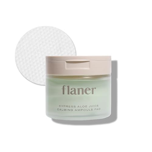 Cypress Aloe Calming Toner Pads [70 Sheets] ? Instantly Cooling & Soothing Toner with Centella Asiatica, Reduce Redness & Pore Care, Vegan, Dermatologist-Tested for Sensitive & Acne-Prone Skin