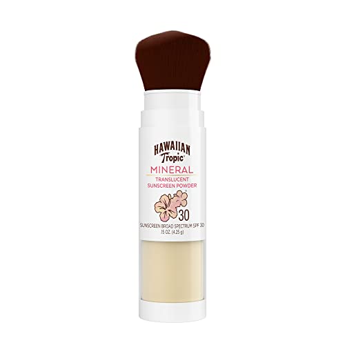 Hawaiian Tropic Mineral Powder Sunscreen Brush SPF 30 & Banana Boat Sport Ultra Lip Balm SPF 50 Twin Pack