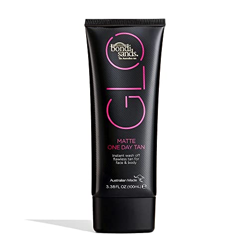 Bondi Sands GLO Matte One Day Tan | Instantly Provides a Flawless Bronze Finish for Face & Body | Transfer and Water Resistant | 100 ml/3.38 Oz