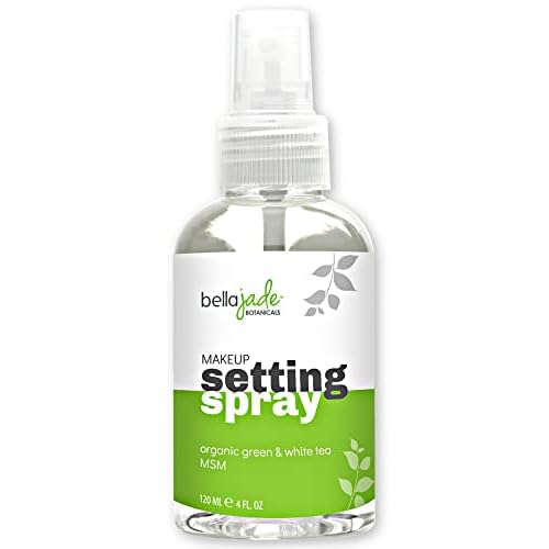 Makeup Setting Spray for Face - Long Lasting Mist: Hydrating Dewey Finishing + Organic Green Tea & MSM - All Skin Types - Large 4 oz Bottle