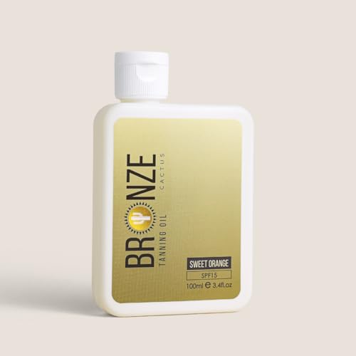 Sweet Orange Tanning Oil SPF 15 ? Radiant, Hydrating Sun Oil | Vegan, Dermatologist Tested | Broad Spectrum UVA/UVB Defense | Vitamin E & Natural Seed Oils for Smooth Skin Glow 3.4fl.oz