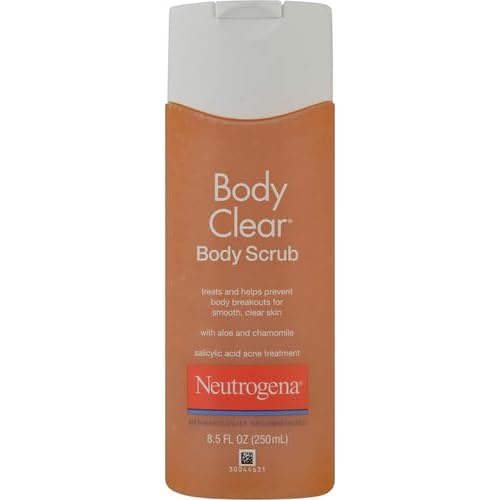 Neutrogena Body Scrub, Oil Free, Acne | With Salicylic Acid | For Back, Chest & Shoulders | 8.5 fl. oz | Pack of 2