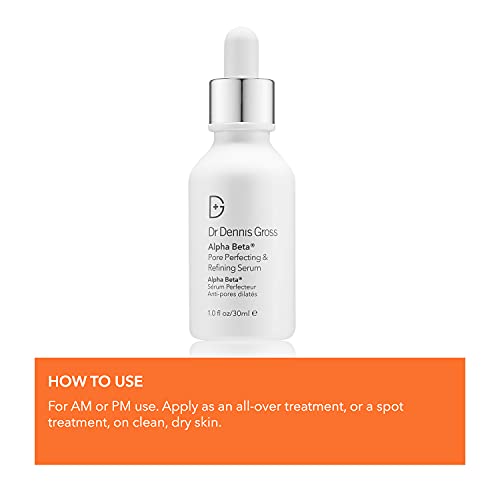 Dr. Dennis Gross Alpha Beta¢ç Pore Perfecting & Refining Serum: for Enlarged, Clogged Pores with Excessive Oil, 1.0 fl oz