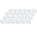 Clear Glass 0.50 oz / 15 ml Low Profile Thick Wall Balm Empty Jars (24 pack, White Smooth Foam Lined Lids)