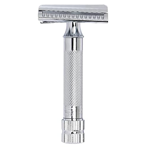 G.B.S Men¡¯s Shave Set, Double Edge Safety Razor, Badger Hair Shaving Brush, Brush and Razor Stand, Chrome Shaving Bowl, Natural Shaving Soap and Blades