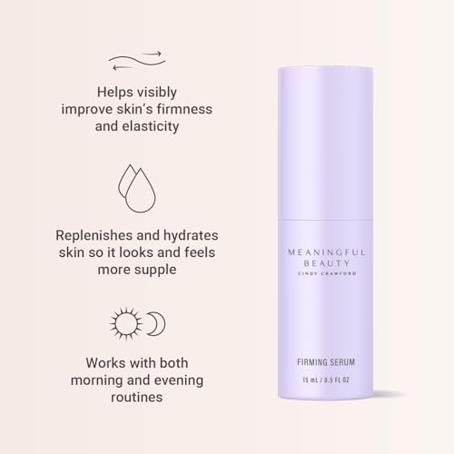 Meaningful Beauty Firming Serum, Anti Aging Facial Serum with Melon Super Antioxidants, Collagen & Hyaluronic Acid, Daily Skin Care for Women, Lightweight Hydrating Formula, Travel Ready, 0.5 Fl Oz