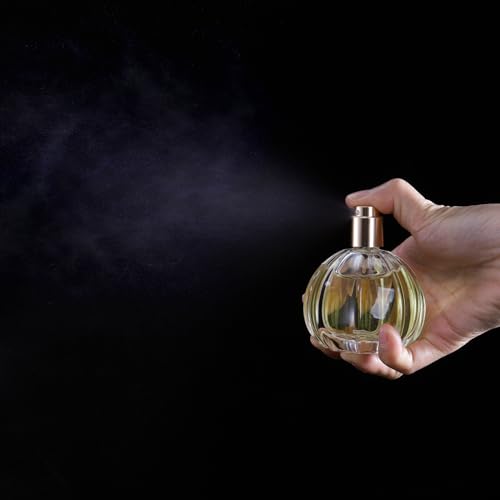 Foraineam 6 Pack 50ML / 1.7oz Glass Spray Bottles Pumpkin Shape Refillable Fine Mist Spray Perfume Bottle, Empty Crystal Glass Fragrance Atomizer Bottle with Droppers and Funnels