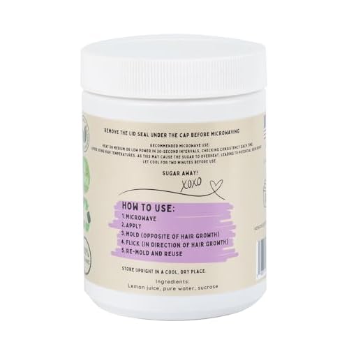 Sugaring Paste - HARD Organic Sugaring Paste for All Hair Types - Brazilian Wax, Bikini Wax, Under Arm, Full Body Hair Removal - (43 Oz.)