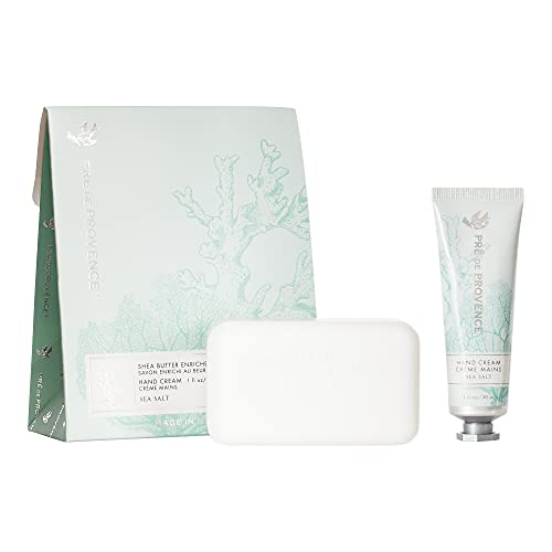 Pre de Provence Gift Set Collection 150 Gram Soap Bar & 1 fl oz Hand Cream, Sea Salt