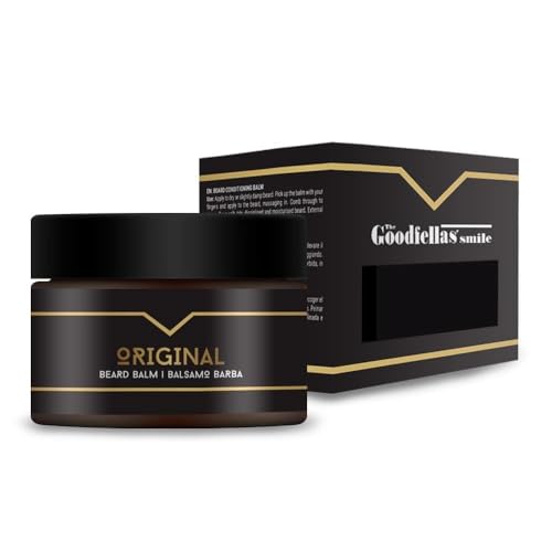 The Goodfellas' smile Conditioning and Softening Beard Balm 1.7 oz - Made in Italy with Shea Buter & Jojoba Oil -(Original Wood & Whiskey)