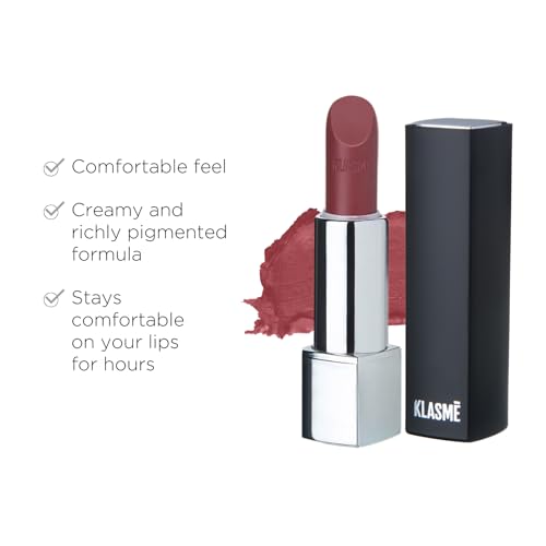 Klasme Matte Lipstick | Intense Color & Comfortable All-Day Wear | Velvet Matte Finish with Smooth Application | Long-Lasting & Hydrating Formula (Glam)