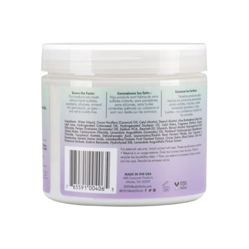 EDEN BodyWorks Lavender Aloe Hair + Body Butter (16 oz) - Natural Moisturizer - Hydrate, Calm and Soothe Hair & Skin