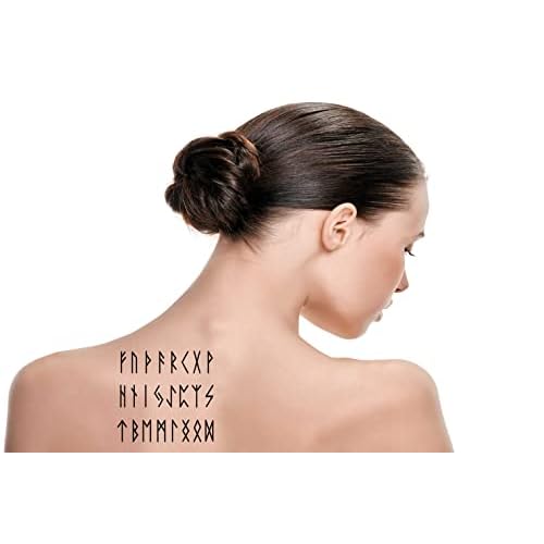 Letter Temporary Tattoos - 6 Sheets, Multicolor, Waterproof, Mixed Designs, Adult