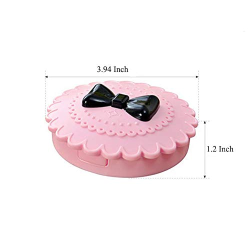 Cosmetic Case with Mirror Eyelash Case Makeup Storage Box Travel Cosmetic Bag Pink Place Eyelashes
