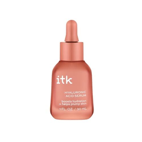 ITK Hyaluronic Acid Serum with Niacinamide & Squalane - Hydration & Plumping Anti-Aging Serum For Face - Deep Moisture Hydrating Face Serum For Sensitive + Dry Skin - Vegan + Cruelty Free, 1 Fl Oz