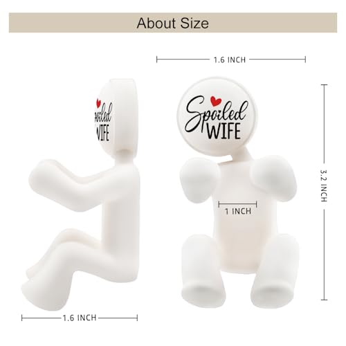 AGMDESIGN Spoiled Wife Shower Razor Holder, Funny Bathroom Decor for Inside Shower, Gadgets Leg Razor Holder, Cute Valentine's Day Storage Hook Gifts for Women Girlfriend Wife Sister Mom