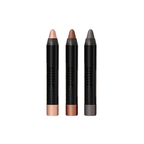 Nudestix Mini Nude Metallic Eye Kit ? 3-Piece Cream Eyeshadow Pencil Set in Long-Wear Metallic Nude Shades | Multi-Use Eye Crayons for Shadow, Liner & Primer | Vegan, Travel-Friendly Makeup Set