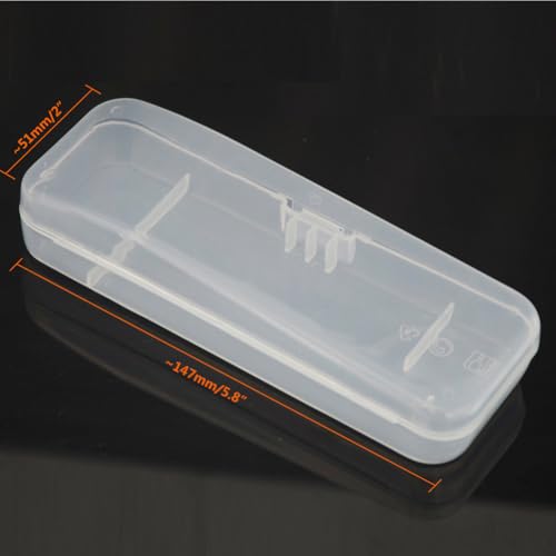 Teensery 2 Pcs Clear Plastic Shaving Box Portable Travel Manual Shaver Case Razor Protector Hard Case Shaver Storage Box Container for Manual Razor System, Shaving Accessories