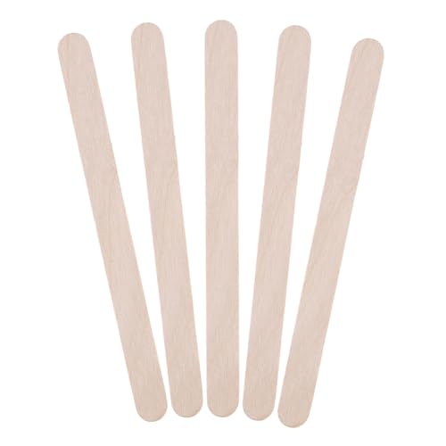 200/500/1000pcs 4.5 Inch Wooden Craft Sticks, Hair Removal Wax Sticks for Eyebrow and Body, Wax Wiping Tools,Natural Wood Popsicle Ice Cream Sticks,Art Projects DIY Wood Crafts