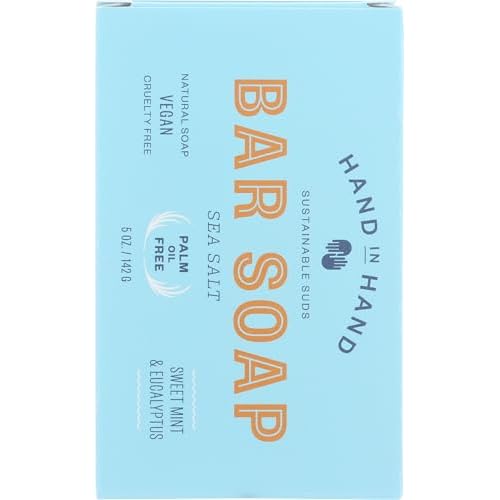 HAND IN HAND Sweet Mint & Eucalyptus Sea Salt Bar Soap, 5 OZ