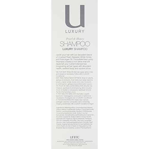 UNITE Hair ? U LUXURY Shampoo ? Nourishing Cleanser to Hydrate, Strengthen & Restore Shine ? For Normal to Thick or Coarse Hair ? 8.5 Fl Oz