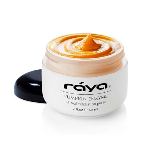 Raya Pumpkin Enzyme Facial Puree (127) | Gentle and Exfoliating Treatment for All Skin | Reduces Fine Lines and Minimizes Pore Size