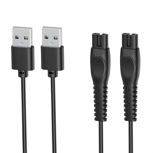 Qjin USB Charging Cable for Philips Norelco Shaver i9000 2400 3900 Series, Head Shaver Pro 7000 9000 & OneBlade 360, Power Cord Compatible with X9000 XP9402 X3001 S3341 HS7980 HS9980 QP2724 QP6552