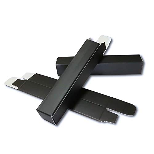 50 Pcs Empty Lip Gloss Box 4.72x0.78x0.78 inch Mascara Tube Packaging Matte Texture Black Lipgloss Kraft Paper Case Glaze Balm Organizer Storage DIY Make-up Sample Luxury Holder Wrapping