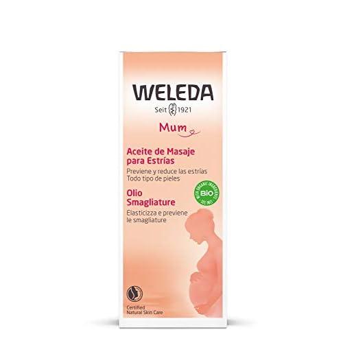 Weleda Stretch Mark Pregnancy Massage Oil, 3.4 Fluid Ounce, Plant Rich Oil with Vitamin E, Sweet Almond, Jojoba and Arnica Oils