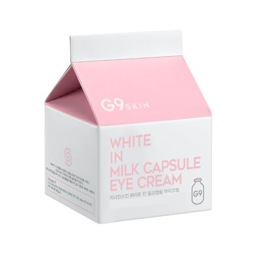 G9SKIN White In Milk Capsule Eye Cream ? Lightweight Daily Hydrating Eye Cream for Tired-Looking Under Eye Area, Korean Skincare, 30g