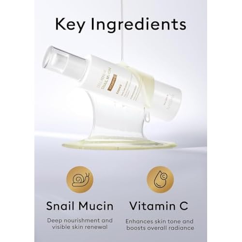 MISSHA Cell Renew Snail Mucin Vitamin C Essence Serum 3.38 Fl oz - Hydrating Korean Skincare for Glass Skin, Snail Mucin Serum for Improved Skin Texture & Complexion