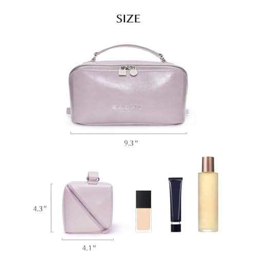 EACHY Travel Makeup Bag, Large Capacity Cosmetic Pouch with Zipper, Waterproof Toiletry bag for Women