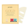 Petitfee Gold Hydrogel Mask Pack 5ea - 24k Gold Face Mask for Moisturizing, Glow Skin, Hydrating, Skin Elasticity, Youthful Complexion, Ginseng, Collagen Facial Mask